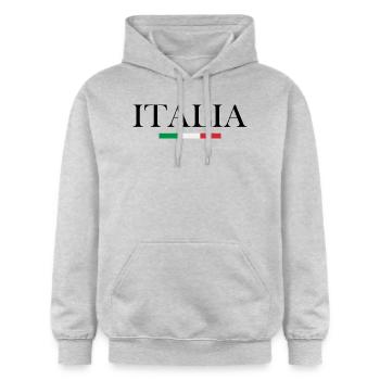 Italia, pays du tourisme - Sweat à capuche Softstyle® Gildan Unisexe - gris clair chiné - Devant - Liana (172cm) & Jaron (178cm)