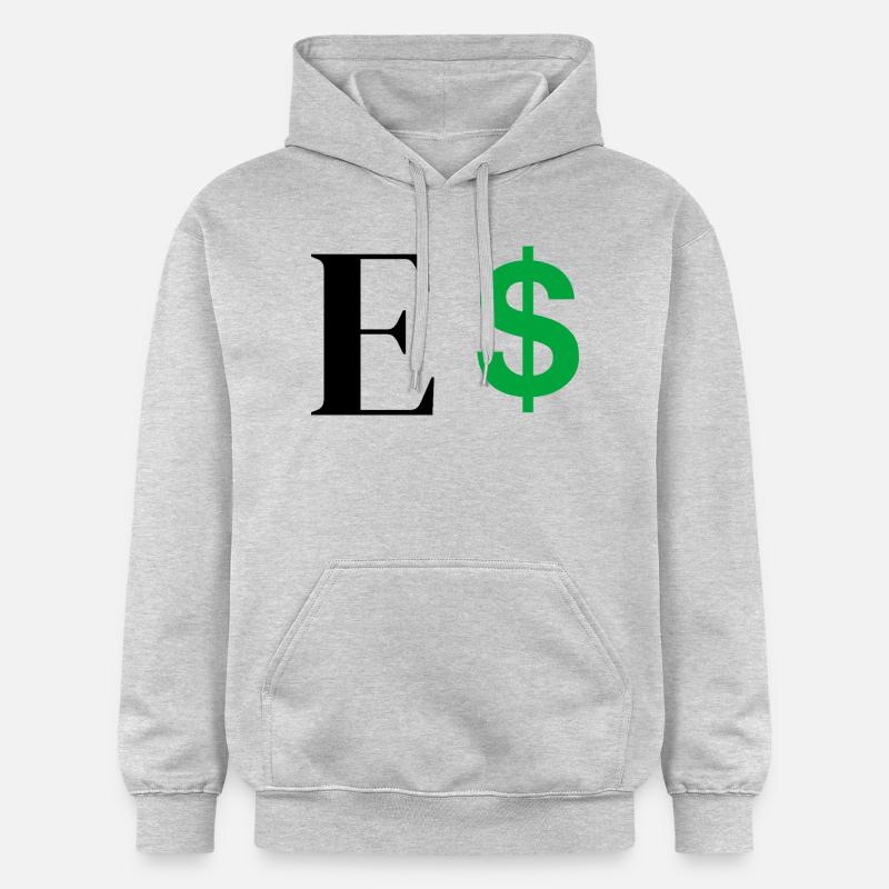 Lettre e dollar - Sweat à capuche Softstyle® Gildan Unisexe - gris clair chiné