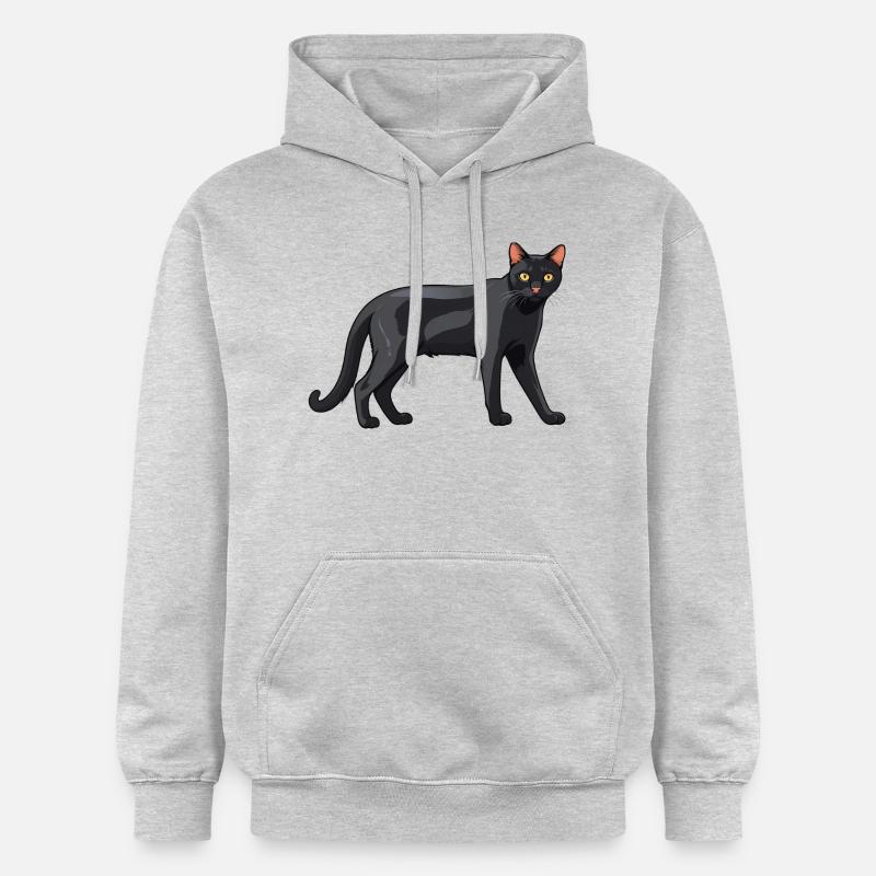 Chat mignon Bombay - Chat Sticker - Sweat à capuche Softstyle® Gildan Unisexe - gris clair chiné