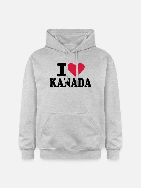 Kanada - Gildan Unisex Softstyle® Midweight Hoodie - Hellgrau meliert