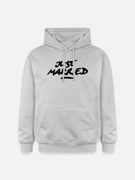 just married 1C - Gildan Unisex Softstyle® Midweight Hoodie - Hellgrau meliert