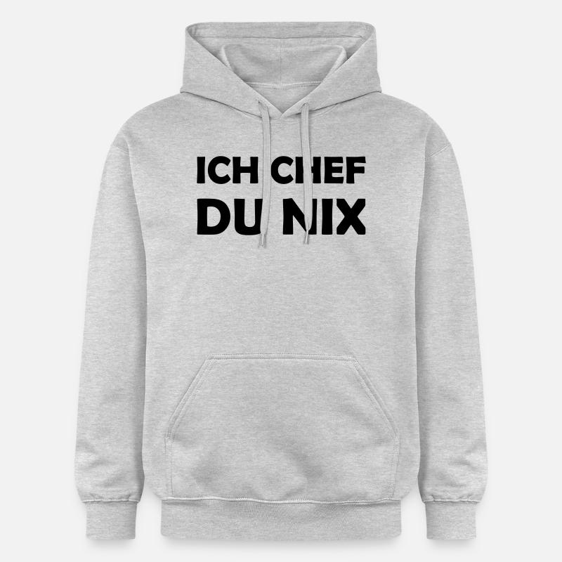 ich chef du nix - Sweat à capuche Softstyle® Gildan Unisexe - gris clair chiné