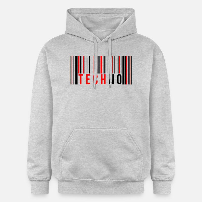 Techno Code - Gildan Unisex Softstyle® Midweight Hoodie - Hellgrau meliert