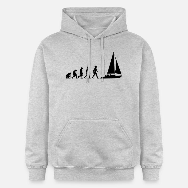 Voilier d'évolution voilier - Sweat à capuche Softstyle® Gildan Unisexe - gris clair chiné