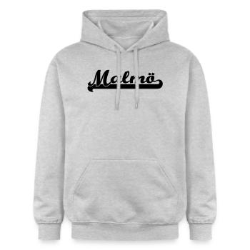 malmoe writing - Gildan Unisex Softstyle® Midweight Hoodie - light heather grey - Front - Liana (172cm) & Jaron (178cm)
