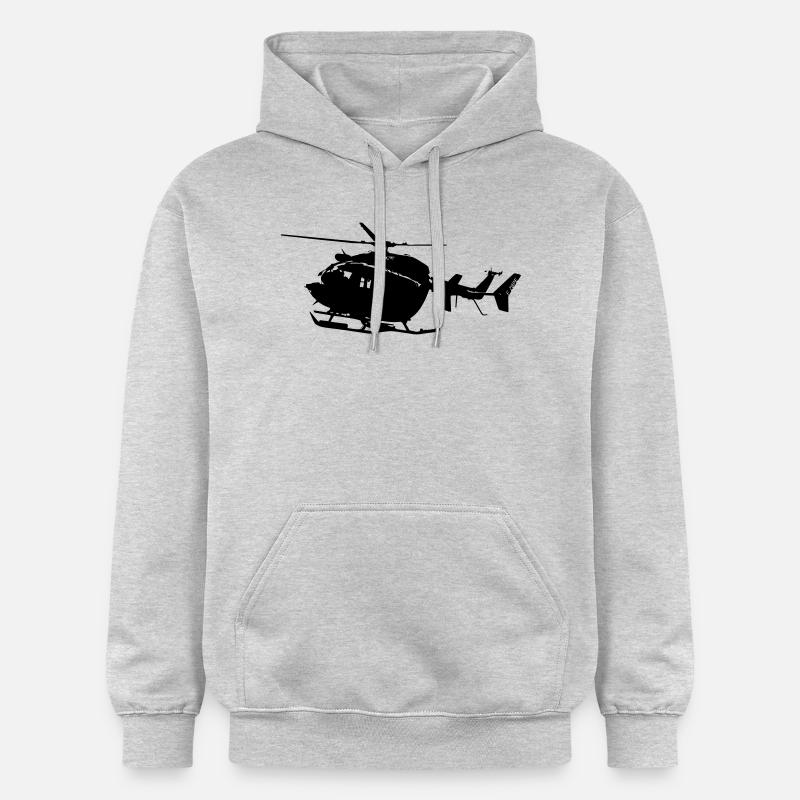 helicoptere dragon ec 145 - Sweat à capuche Softstyle® Gildan Unisexe - gris clair chiné