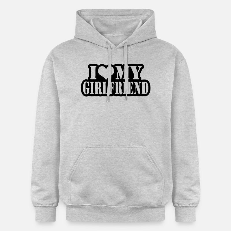 I love my girlfriend - Sweat à capuche Softstyle® Gildan Unisexe - gris clair chiné