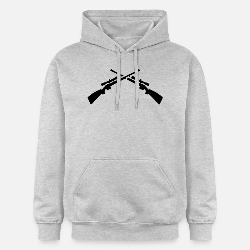 Gewehr - Gildan Unisex Softstyle® Midweight Hoodie - Hellgrau meliert
