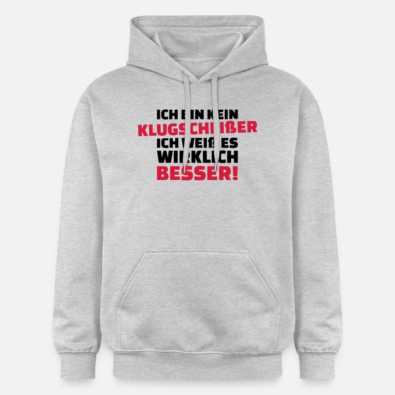 Klugscheißer - Gildan Unisex Softstyle® Midweight Hoodie - Hellgrau meliert
