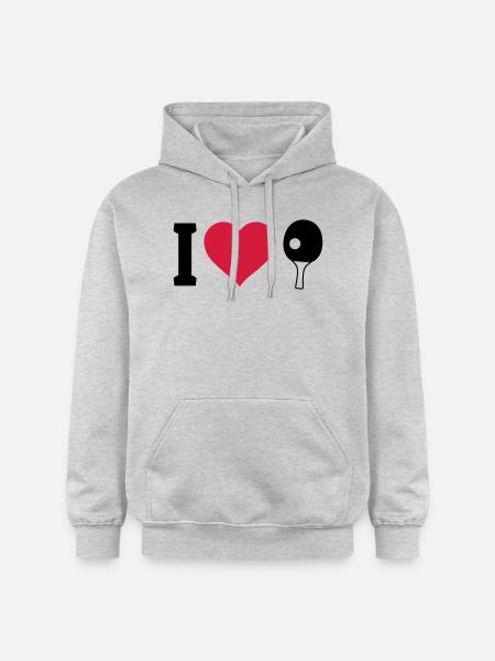 I love table tennis - Gildan Unisex Softstyle® Midweight Hoodie - light heather grey