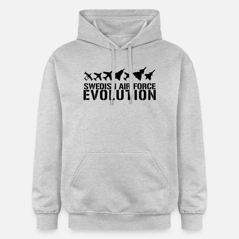 Entwicklung der schwedischen Luftwaffe - Gildan Unisex Softstyle® Midweight Hoodie - Hellgrau meliert