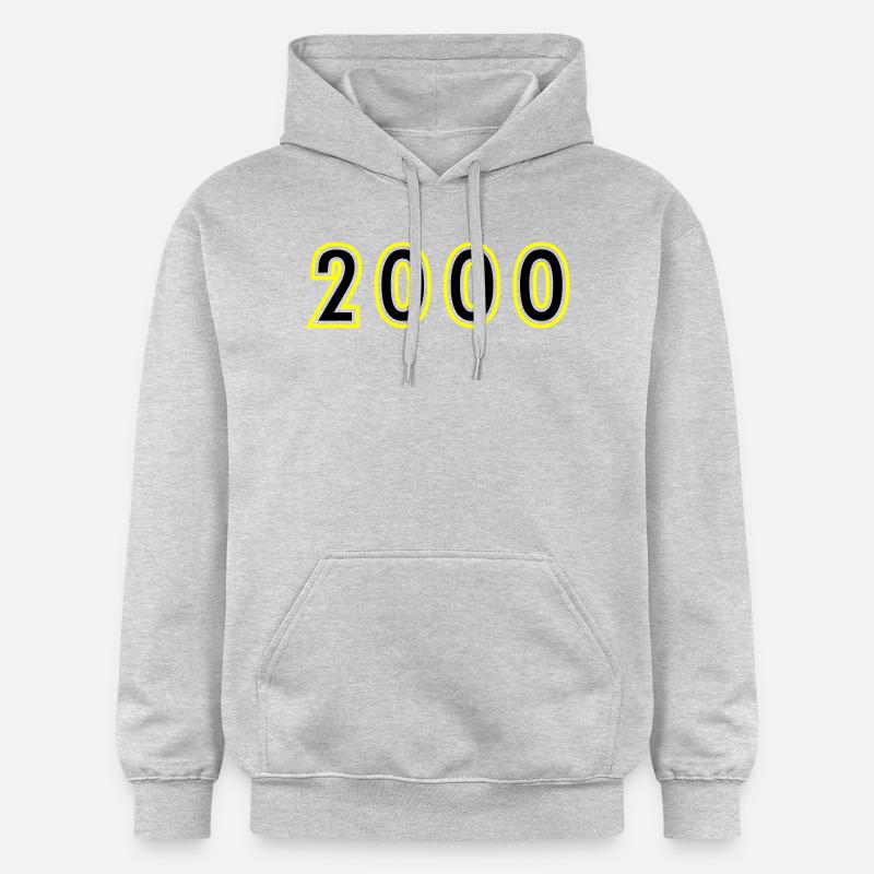 2000 Année Anniversaire - Sweat à capuche Softstyle® Gildan Unisexe - gris clair chiné