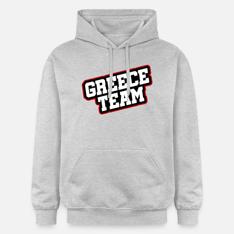 Équipe Grèce - Sweat à capuche Softstyle® Gildan Unisexe - gris clair chiné
