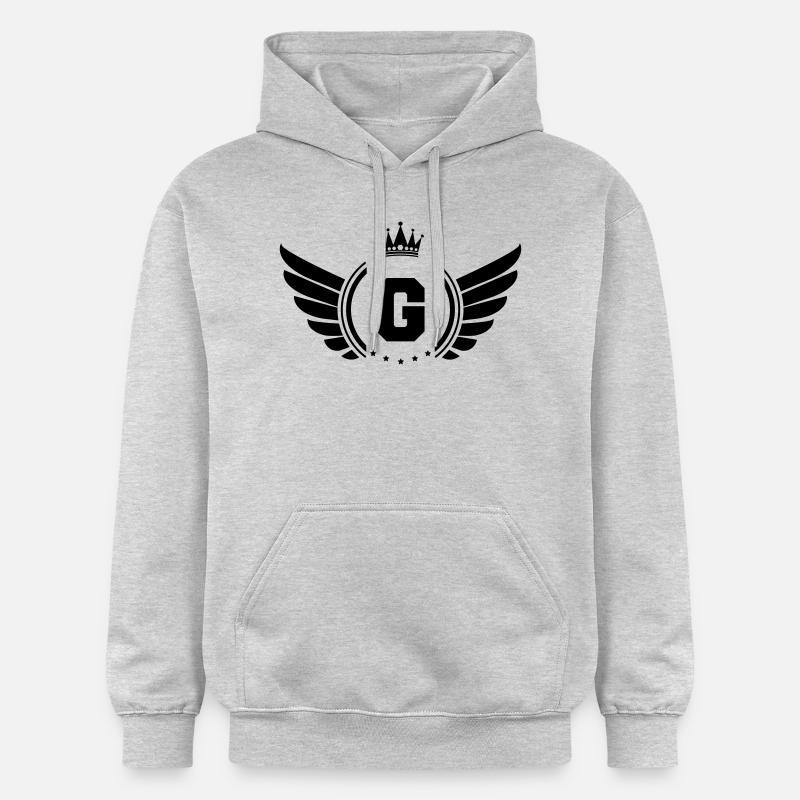 wappen g - Gildan Unisex Softstyle® Midweight Hoodie - Hellgrau meliert