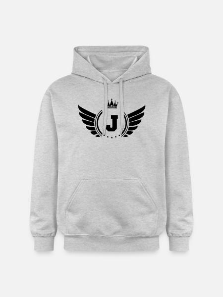 wappen j - Gildan Unisex Softstyle® Midweight Hoodie - Hellgrau meliert