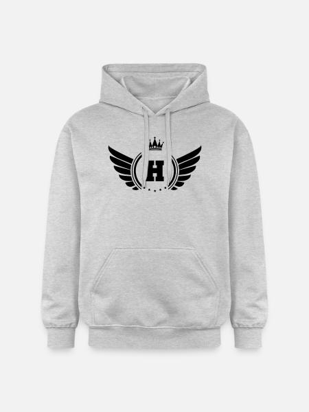 wappen h - Gildan Unisex Softstyle® Midweight Hoodie - Hellgrau meliert