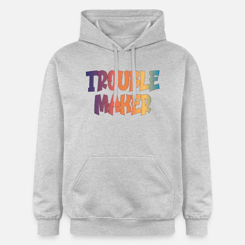 fauteur de troubles - Sweat à capuche Softstyle® Gildan Unisexe - gris clair chiné