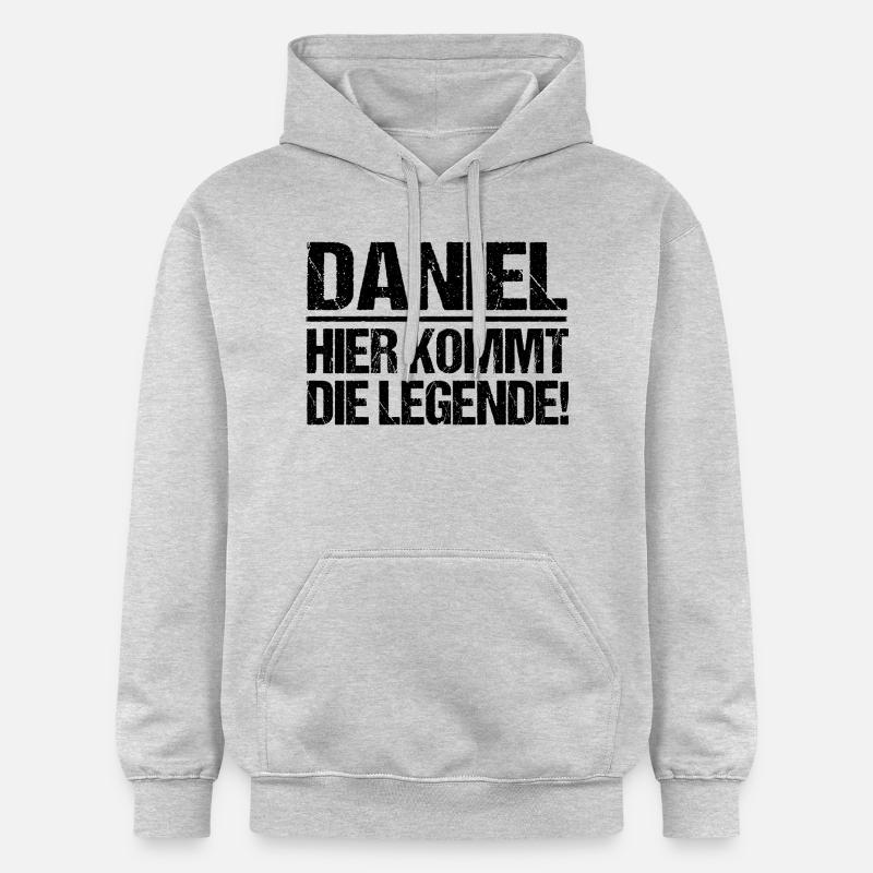 Prénom Daniel - Sweat à capuche Softstyle® Gildan Unisexe - gris clair chiné