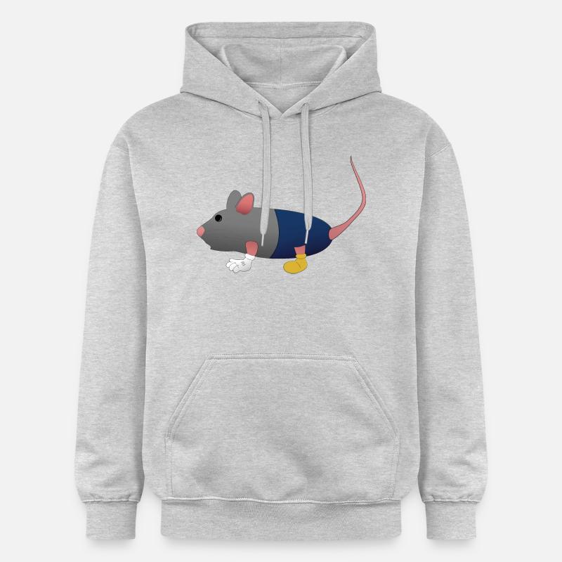 Souris de dessin animé mignonne - Sweat à capuche Softstyle® Gildan Unisexe - gris clair chiné