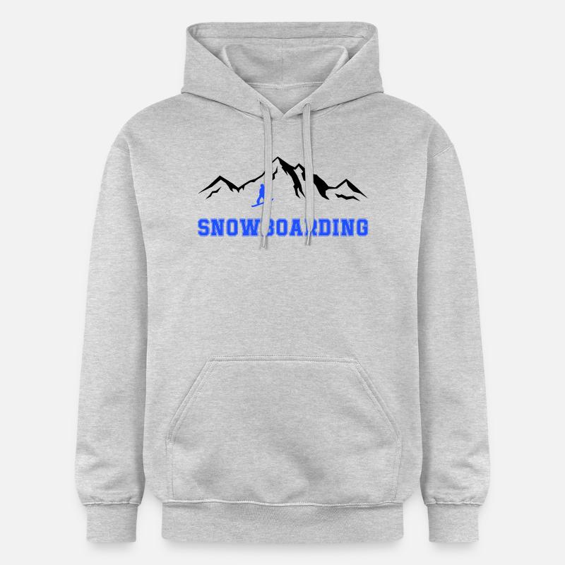 Planche à neige - Sweat à capuche Softstyle® Gildan Unisexe - gris clair chiné