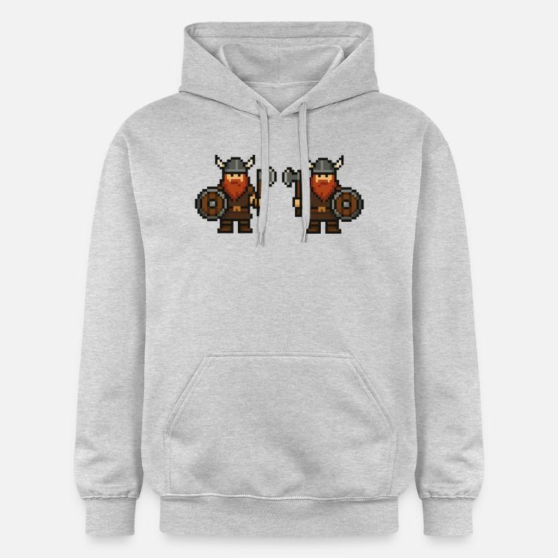 Viking Pixel 2 - Sweat à capuche Softstyle® Gildan Unisexe - gris clair chiné