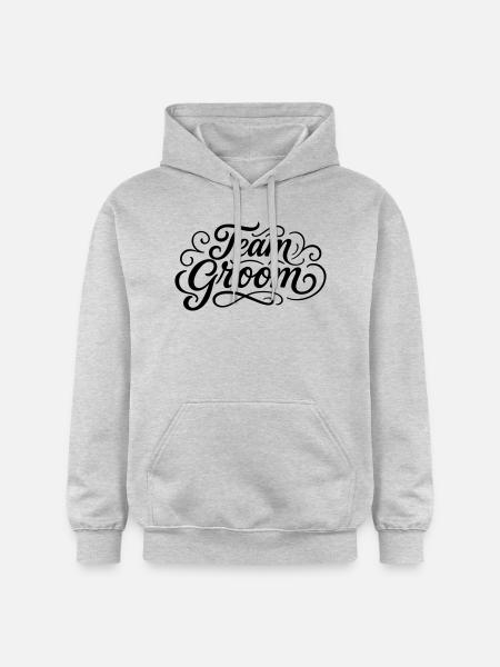 Team Groom - Gildan Unisex Softstyle® Midweight Hoodie - light heather grey