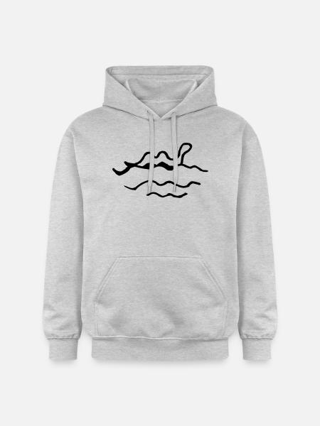 Nessie - Gildan Unisex Softstyle® Midweight Hoodie - Hellgrau meliert
