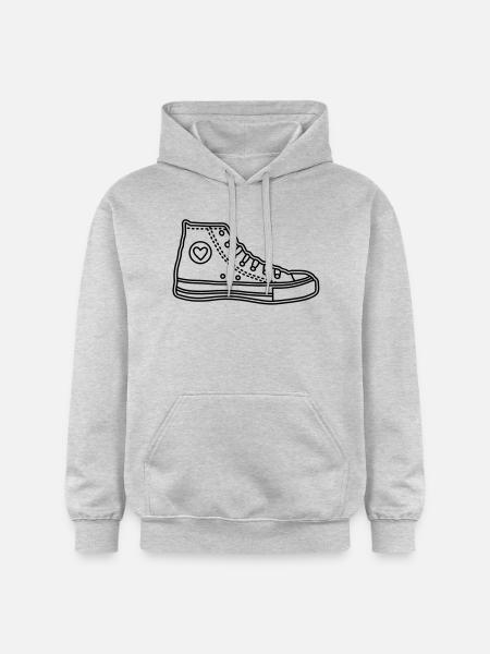 Chucks with Heart - Gildan Unisex Softstyle® Midweight Hoodie - Hellgrau meliert