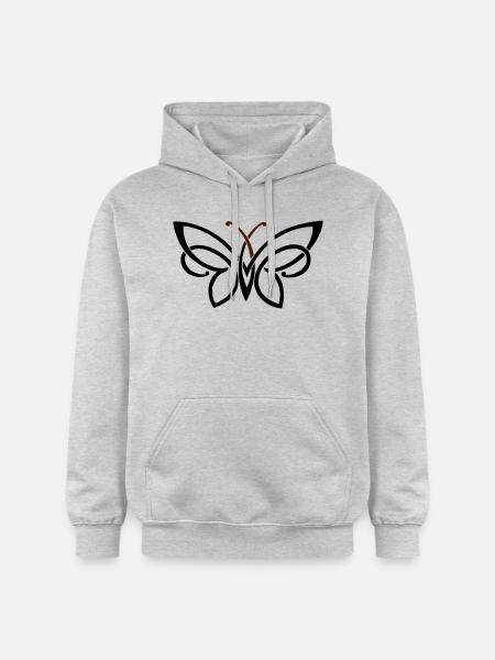 butterfly - Gildan Unisex Softstyle® Midweight Hoodie - light heather grey