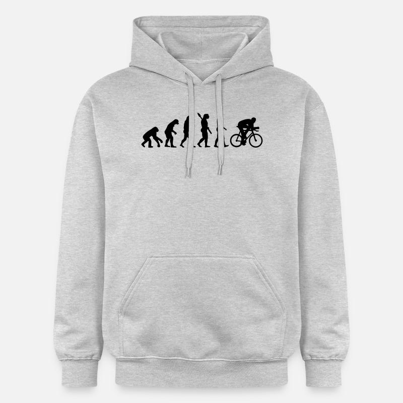 Évolution Bicyclette vélo - Sweat à capuche Softstyle® Gildan Unisexe - gris clair chiné