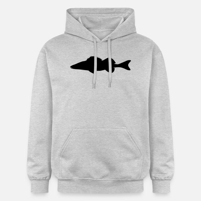 Poisson Sandre - Sweat à capuche Softstyle® Gildan Unisexe - gris clair chiné