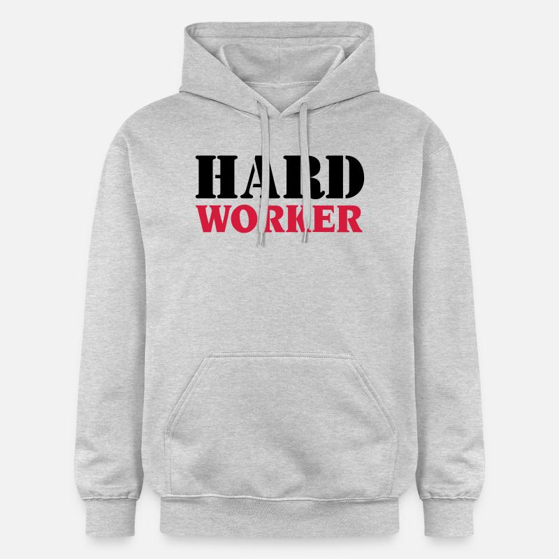 Hard worker - Sweat à capuche Softstyle® Gildan Unisexe - gris clair chiné