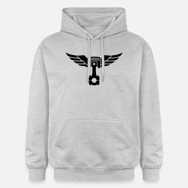 piston et ailes - Sweat à capuche Softstyle® Gildan Unisexe - gris clair chiné