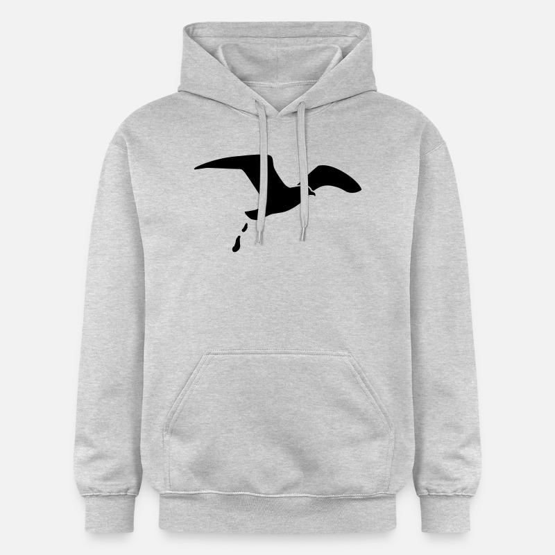 Möwe - Gildan Unisex Softstyle® Midweight Hoodie - Hellgrau meliert
