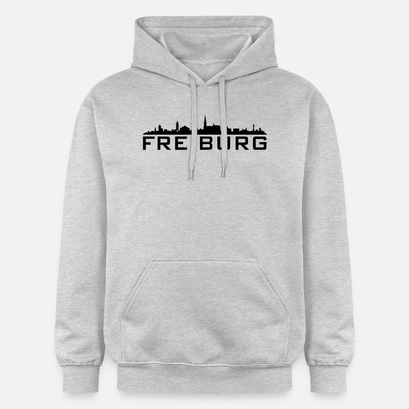 Skyline Freiburg Name - Gildan Unisex Softstyle® Midweight Hoodie - Hellgrau meliert