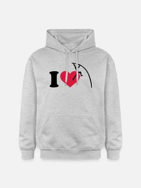 I love Pole vault - Gildan Unisex Softstyle® Midweight Hoodie - light heather grey