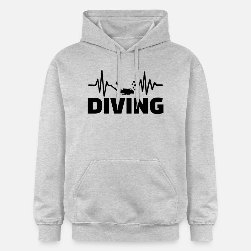 Tauchen - Gildan Unisex Softstyle® Midweight Hoodie - Hellgrau meliert
