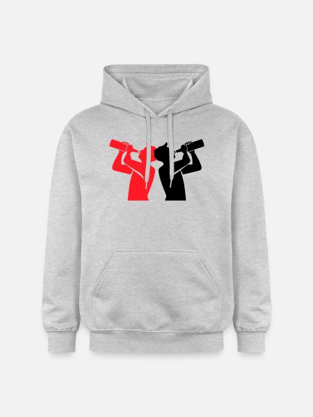 Drinking Party Man - Gildan Unisex Softstyle® Midweight Hoodie - light heather grey