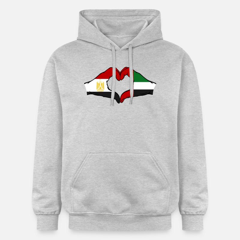 Égypte Émirats arabes unis Drapeau - Sweat à capuche Softstyle® Gildan Unisexe - gris clair chiné