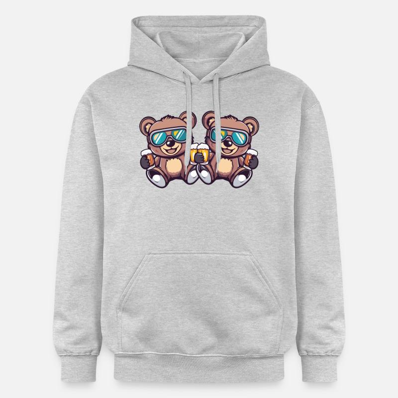 Bär Ski Team Bière - Sweat à capuche Softstyle® Gildan Unisexe - gris clair chiné