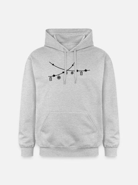 Sternenkette - Gildan Unisex Softstyle® Midweight Hoodie - Hellgrau meliert
