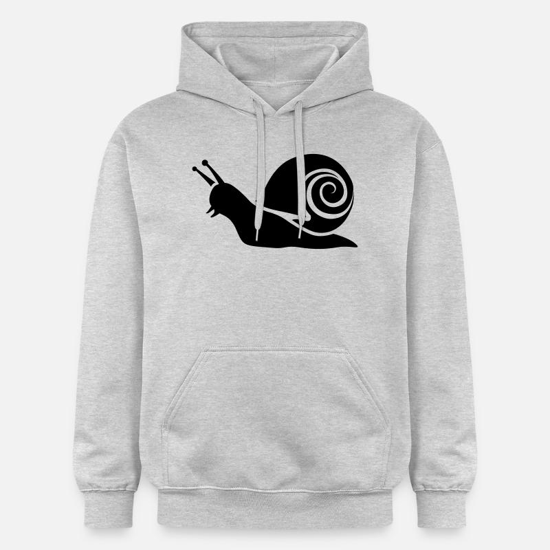 escargot - Sweat à capuche Softstyle® Gildan Unisexe - gris clair chiné