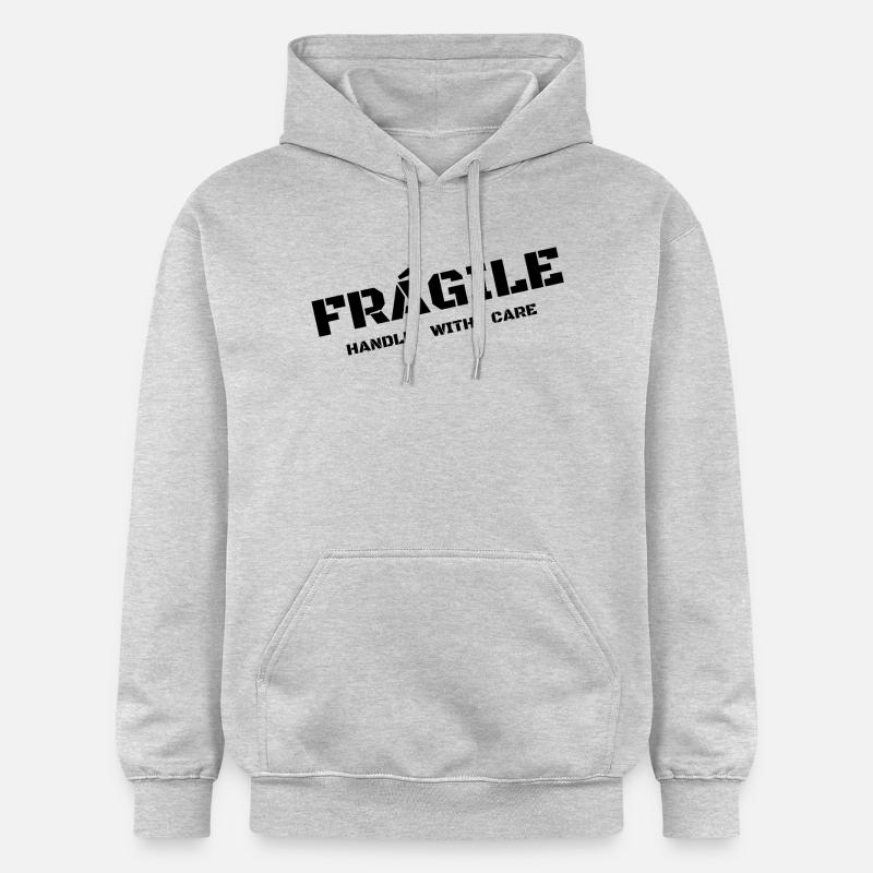 fragile - Sweat à capuche Softstyle® Gildan Unisexe - gris clair chiné