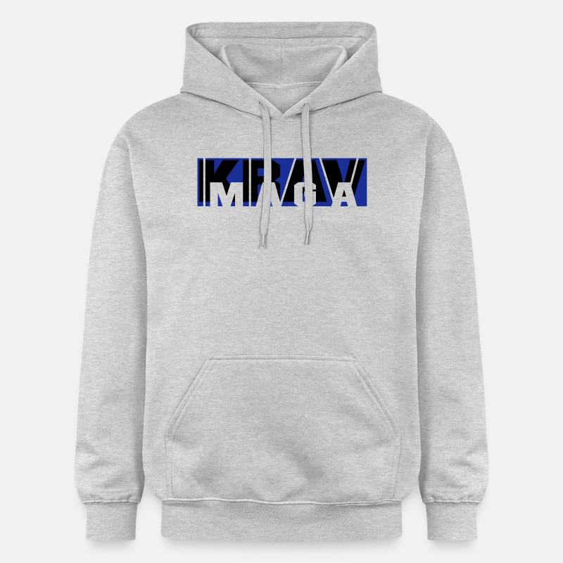 krav_maga_vec_2 fr - Sweat à capuche Softstyle® Gildan Unisexe - gris clair chiné