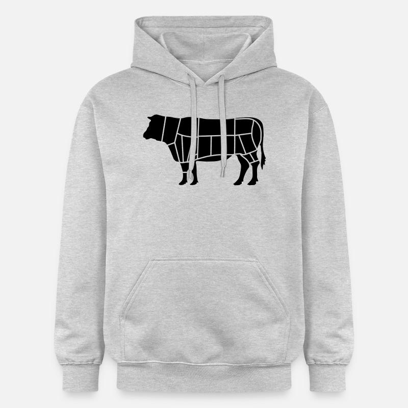 boeuf boucher_b1 - Sweat à capuche Softstyle® Gildan Unisexe - gris clair chiné