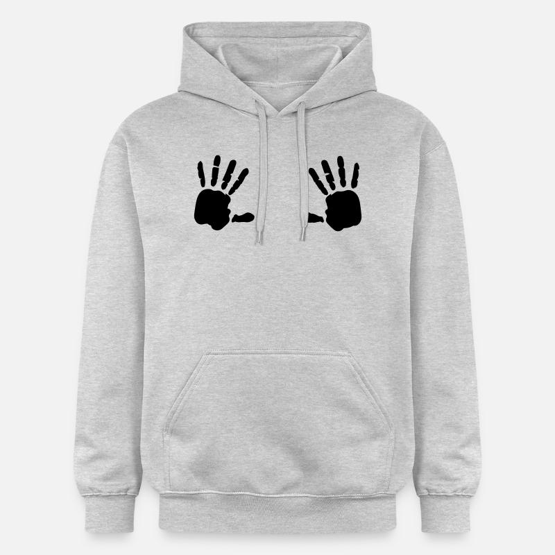 Handprint seins 1c du sein - Sweat à capuche Softstyle® Gildan Unisexe - gris clair chiné