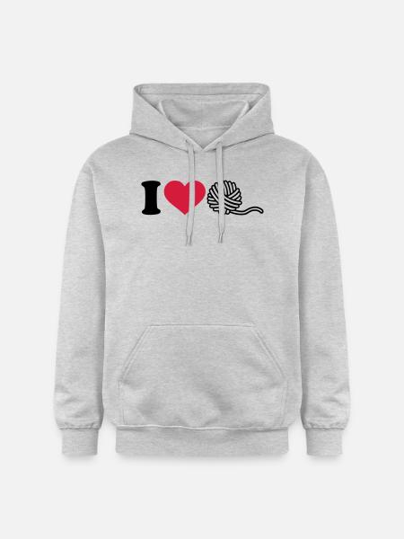 I love Knitting - Gildan Unisex Softstyle® Midweight Hoodie - light heather grey