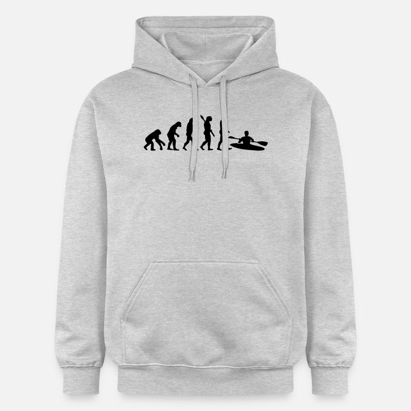 Évolution Kayak - Sweat à capuche Softstyle® Gildan Unisexe - gris clair chiné