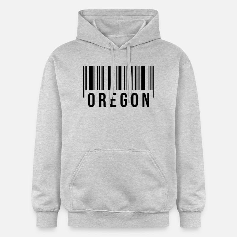 Code-barres de l’Oregon - Sweat à capuche Softstyle® Gildan Unisexe - gris clair chiné