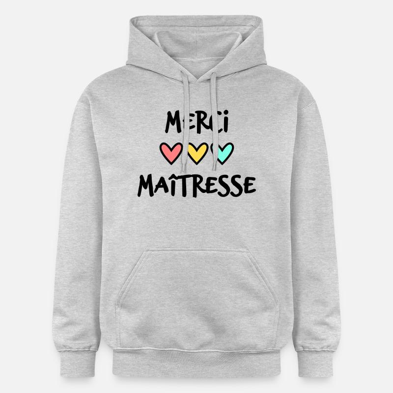 MAÎTRESSE. MERCI. MERCI MAÎTRESSE - Sweat à capuche Softstyle® Gildan Unisexe - gris clair chiné